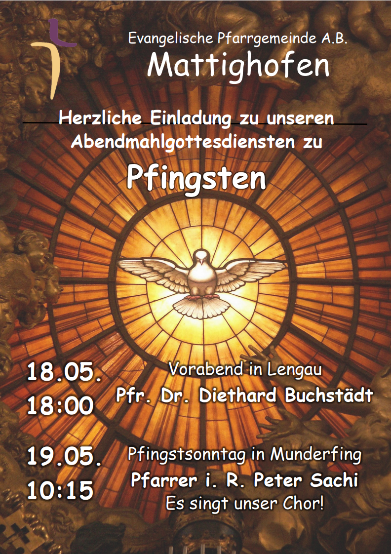 Gottesdienste zu Pfingsten