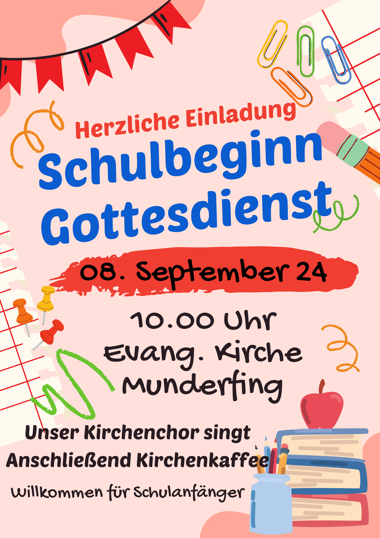 Familiengottesdienst zum Schulbeginn