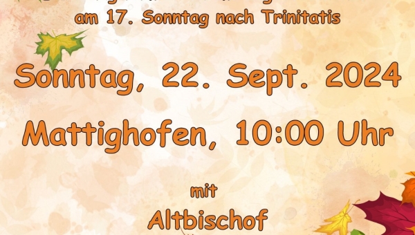 Gottesdienst mit Altbischof Dr. Bünker