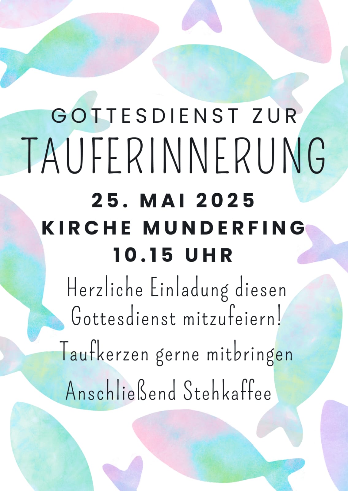 Tauferinnerung - 25. Mai 2025 - 10:15 Uhr